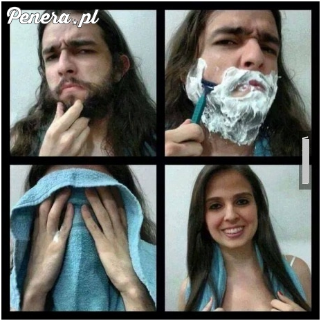 Gdy facet ogoli brodę