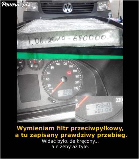 Gość przypadkowo trafił na oryginalny przebieg auta