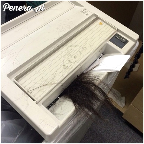 Inteligentna dziewczyna kontra niszczarka do papieru :D