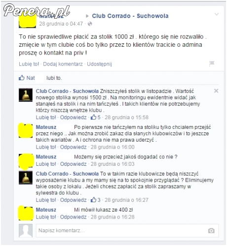 Jak to Mateusz rozwalił stolik w klubie