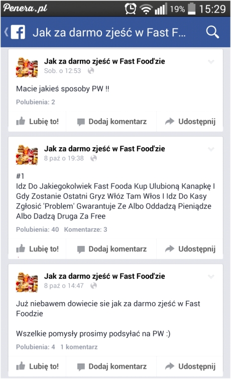 Jak za darmo zjeść w Fast Foodzie