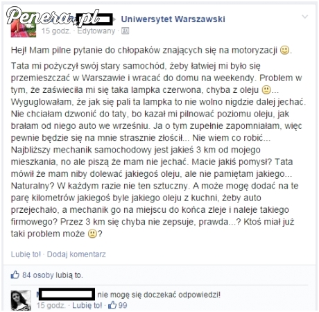 Jaki olej do auta - inteligentne pytanie studentki