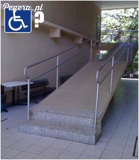 Jeszcze tylko wskoczyć wózkiem na podjazd i można jechać