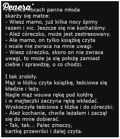 Kawał o panu młodym czytającym książki