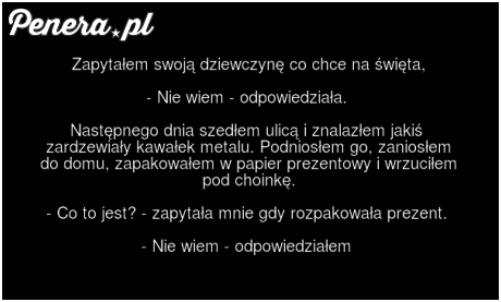 Kochanie co chcesz na święta?
