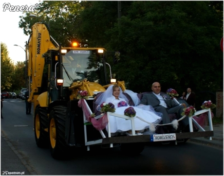 Koparką do ślubu - Poznań