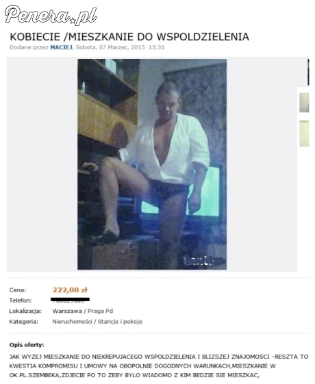 Któraś chętna na mieszkanie do współdzielenia?