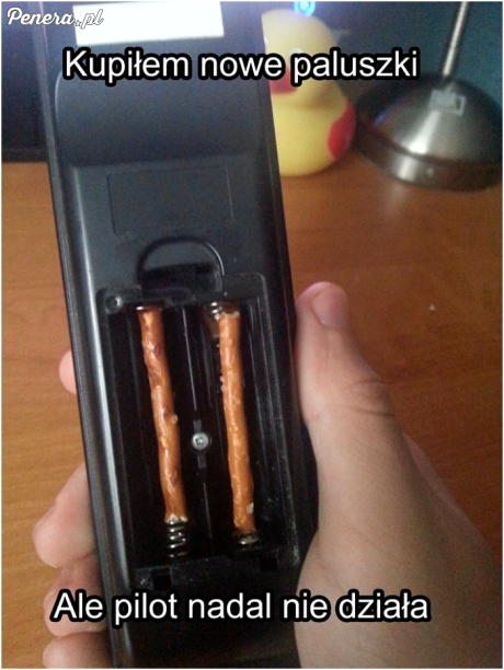 Kupiłem nowe paluszki do pilota