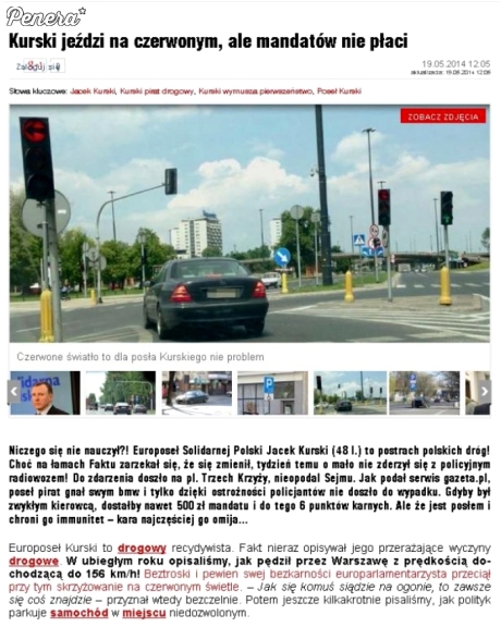 Kurski jeździ jak chce