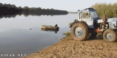 Łowienie za pomocą traktora