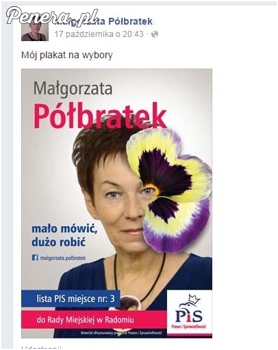 Małgorzata Półbratek i jej rewelacyjny plakat wyborczy