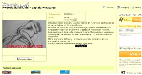 Mamusia chce płacić w naturze za wakacje z dziećmi