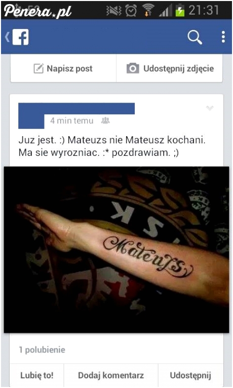 Mateuzs - to niby specjalnie żeby się wyróżniać