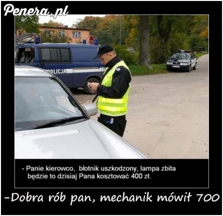 Mechanik droższy niż policja