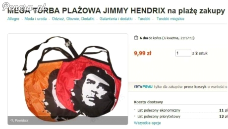 Mega torba plażowa z Jimmy`m Hendrix`em