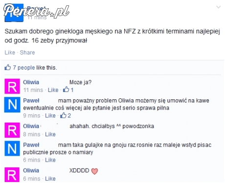 Męski ginekolog poszukiwany