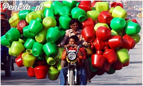 Motocykl w wersji ciężarowej