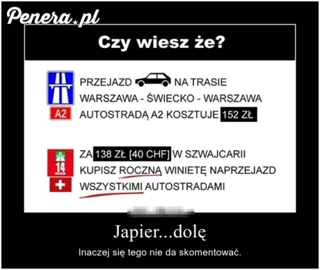 Najdroższe autostrady są w Polsce