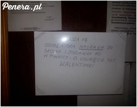 Nasrałeś do słoika to posprzątaj