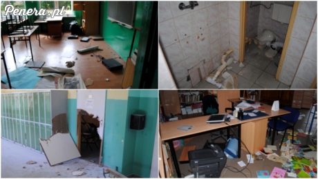 Nawaleni wandale zniszczyli szkołę