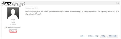 Nie ma to jak groźby w internetach