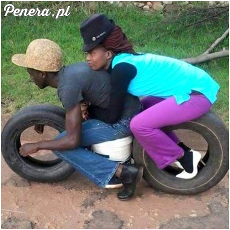 Nie ma to jak jazda z laską na motocyklu