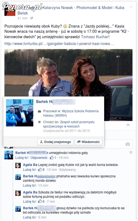 Nie ma to jak ostry pocisk w komentarzach