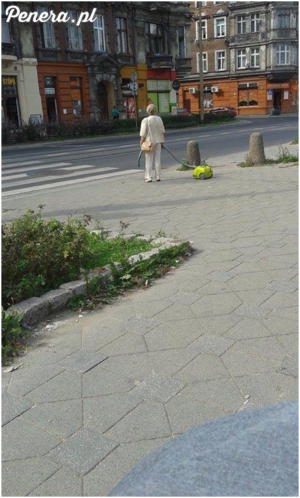 Nie ma to jak spacer z odkurzaczem ;)