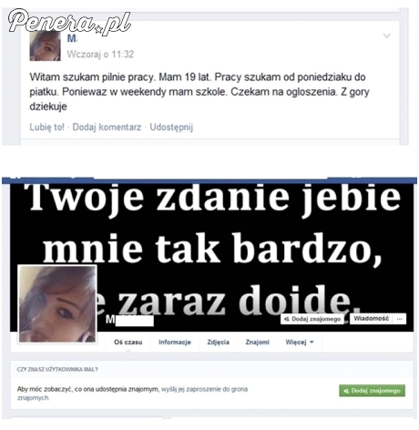 Nie ma to jak szukanie pracy na fejsie