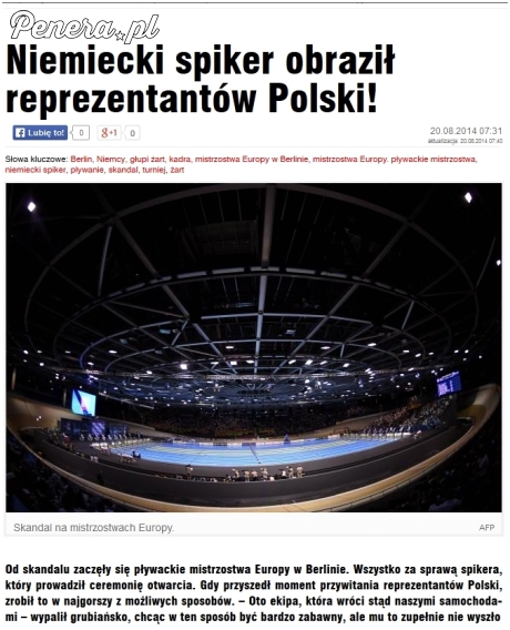 Niemiecki spiker wyśmiał reprezentację Polski