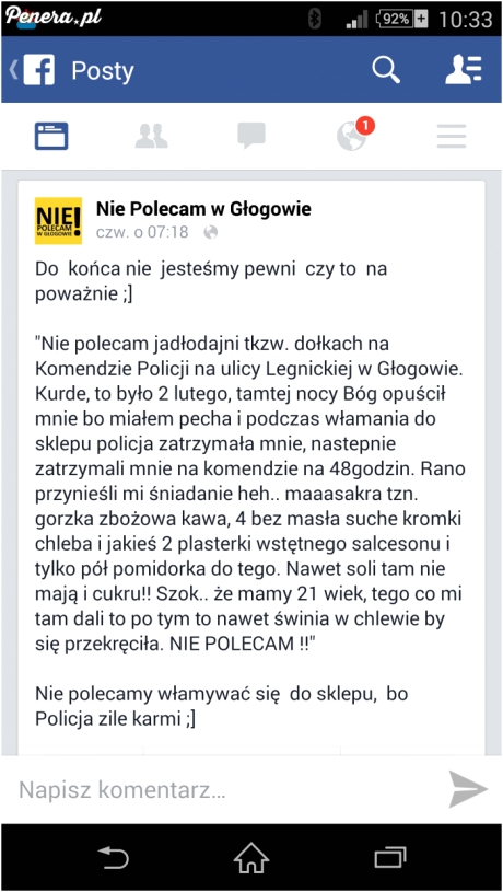 Nietypowa skarga na żarcie
