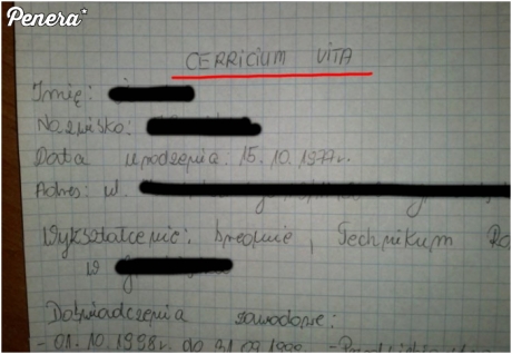 No takiej CV to jeszcze nie widziałem