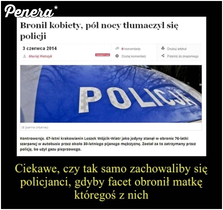 Noc spędził na komendzie bo stanął w obronie kobiety