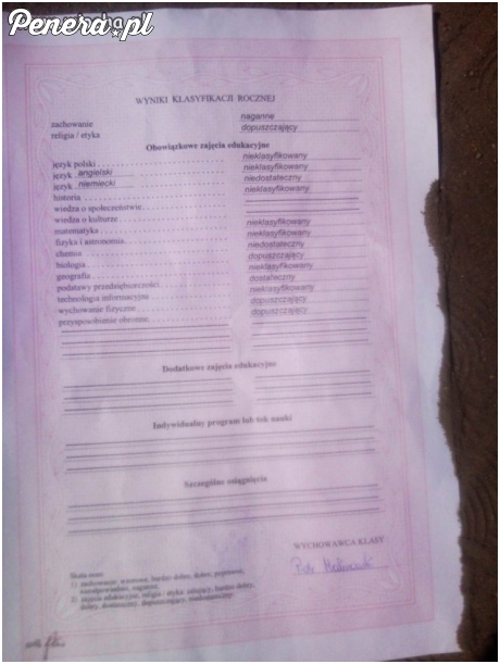 O takie świadectwo to już trzeba się postarać