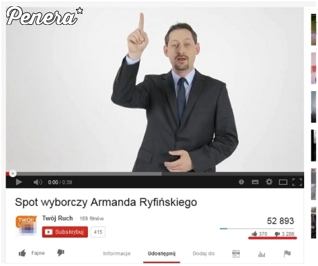 Oceny na youtubie nie wróża najlepiej temu gościowi