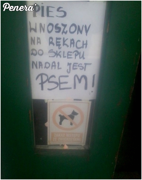 Ostrzeżenie wkurzonej sklepowej