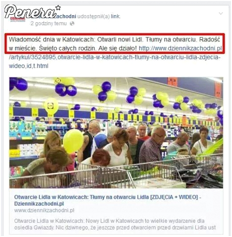 Otwarcie Lidla - Tłumy