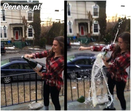 Otwieranie szampana po szlachecku