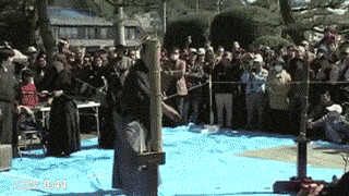 Piękny pokaz samurajskiej sztuki