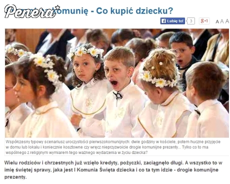Pierwsza komunia czyli zastaw się a postaw się