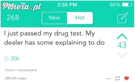 Pierwsza zawiedziona z testu narkotykowego