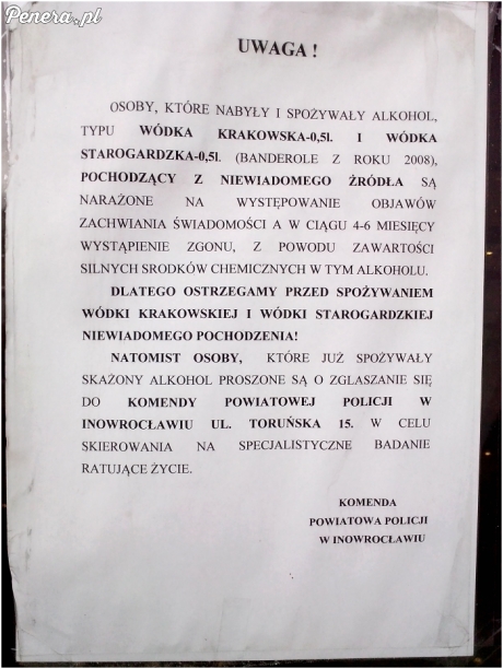 Piłeś Wódkę Starogardzką lub Krakowską?