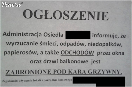 Pilne ogłoszenie administracji osiedla