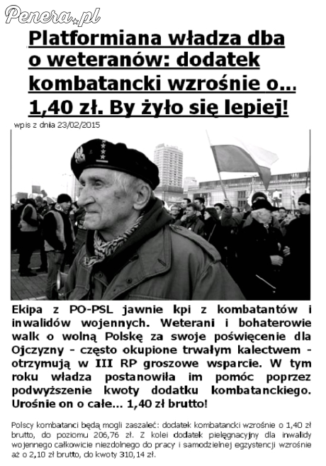 Platforma jak widać dba tylko o siebie