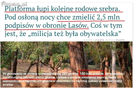 Platforma łupi kolejne rodowe srebra