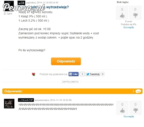 Po ilu godzinach wytrzeźwieje