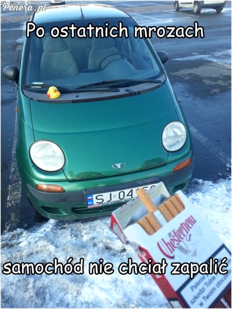 Po ostatnich mrozach samochód nie chciał zapalić