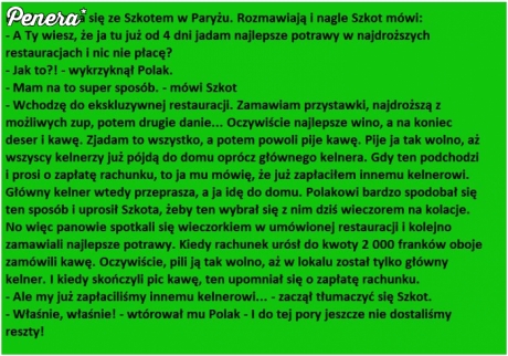 Polak i Szkot - jedzenie za free