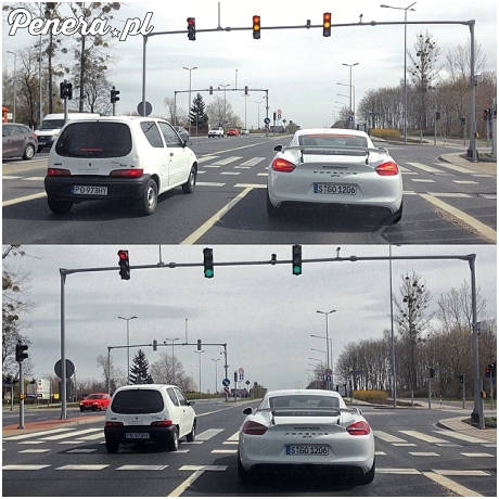 Polak kontra Niemiec na światłach