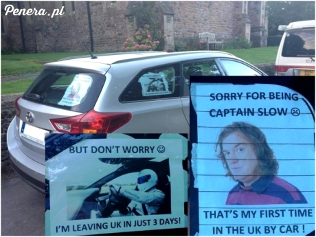 Polak pierwszy raz samochodem w Anglii